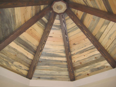 Octagon wood ceiling